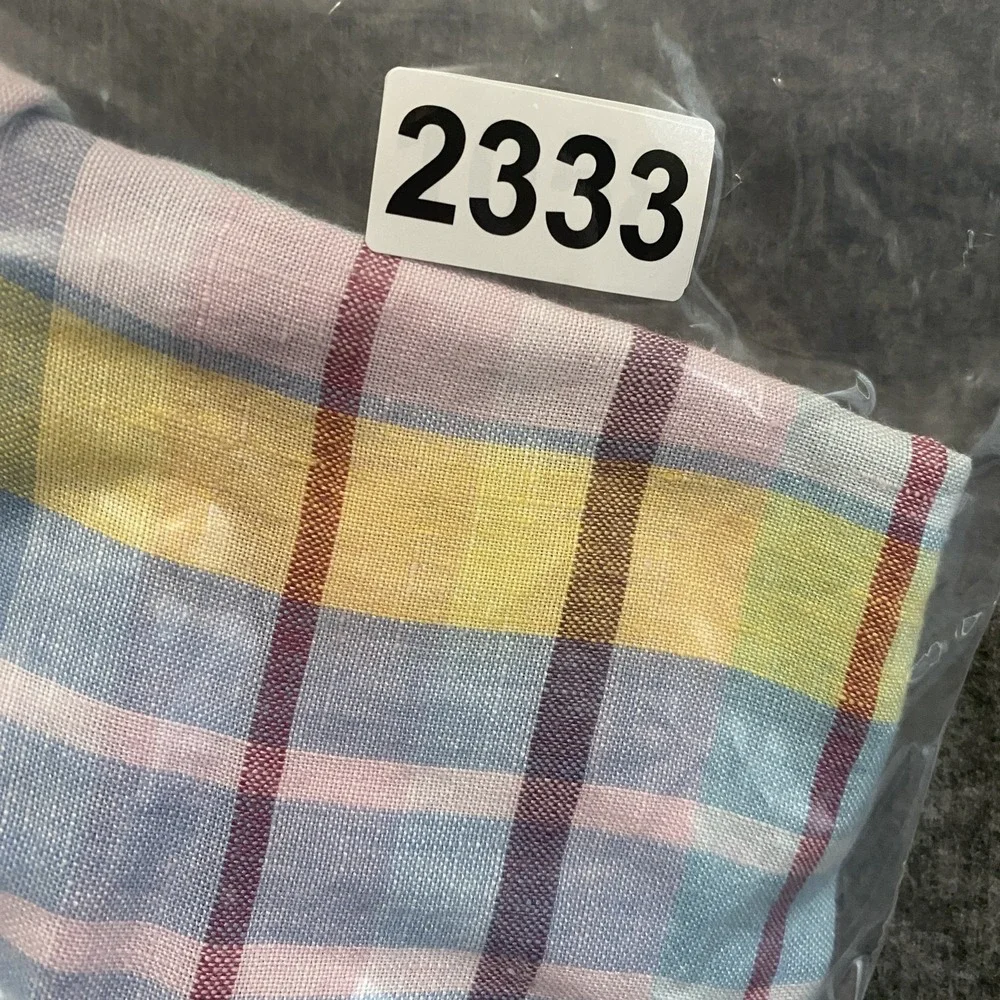 J Crew Shirt Mens Medium Plaid Irish Linen Baird McNutt Slim‎ Fit Preppy Coastal